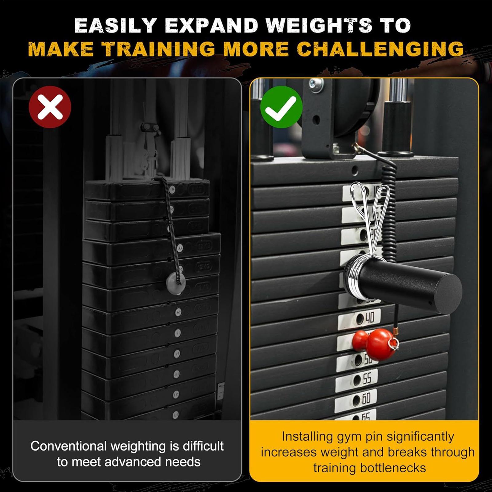 Home Gym Training Program - Pin Gym dengan Klip Pegas, Pengunci