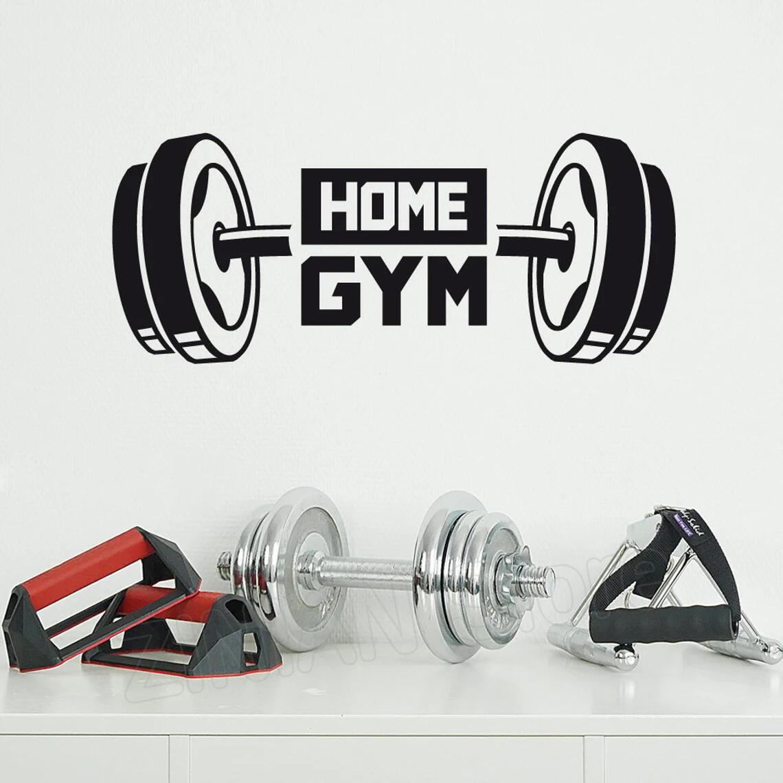 Home Gym Design - Stiker Dinding Dekorasi Gym Rumah Kebugaran
