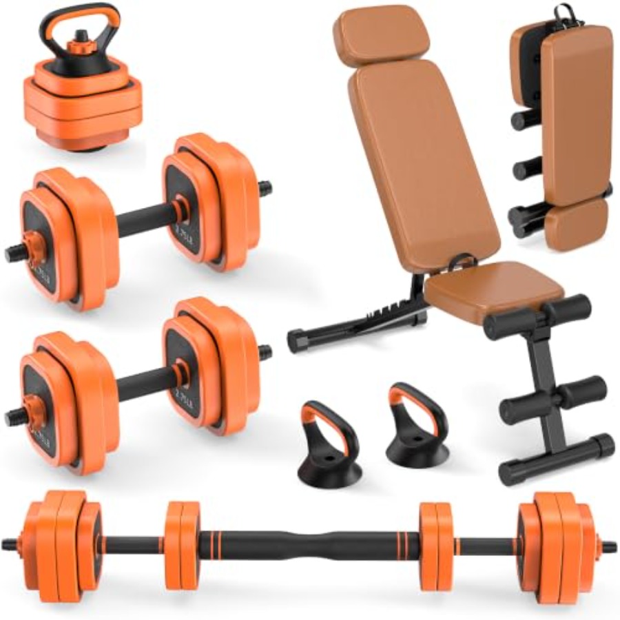 Home Gym Design - Penggunaan di gym rumah: dumbel baja