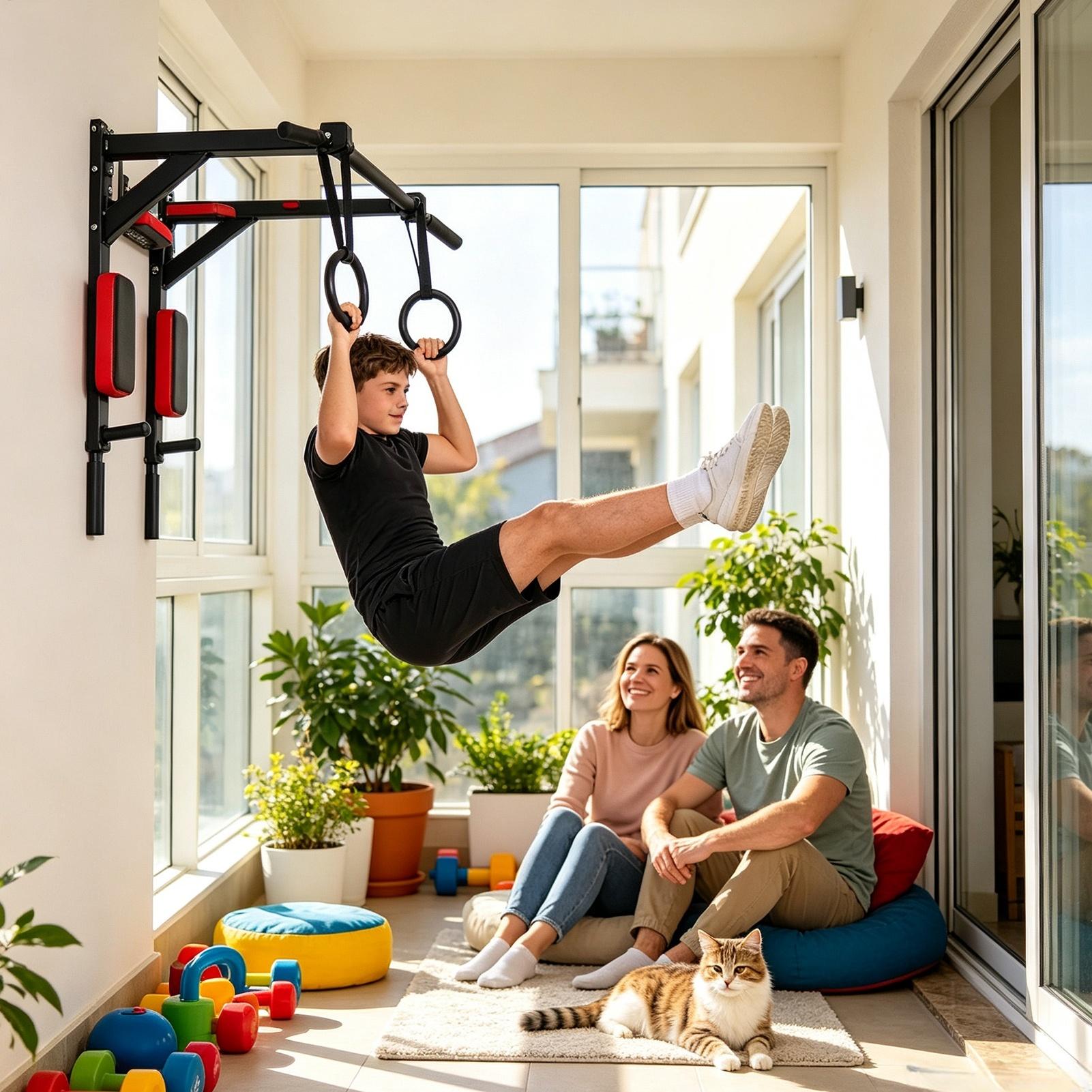Pull Up Bar Dinding Terpasang  - Home Gym Upper Body Workout ulasan dan harga